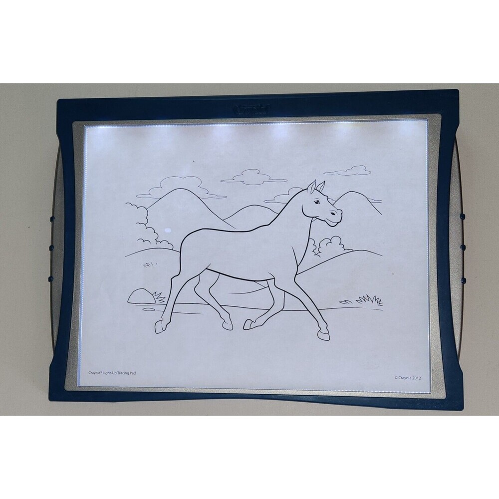Crayola Light Up Tracing Pad Blue with Tracing Sheets LED Ultra Thin Tablet